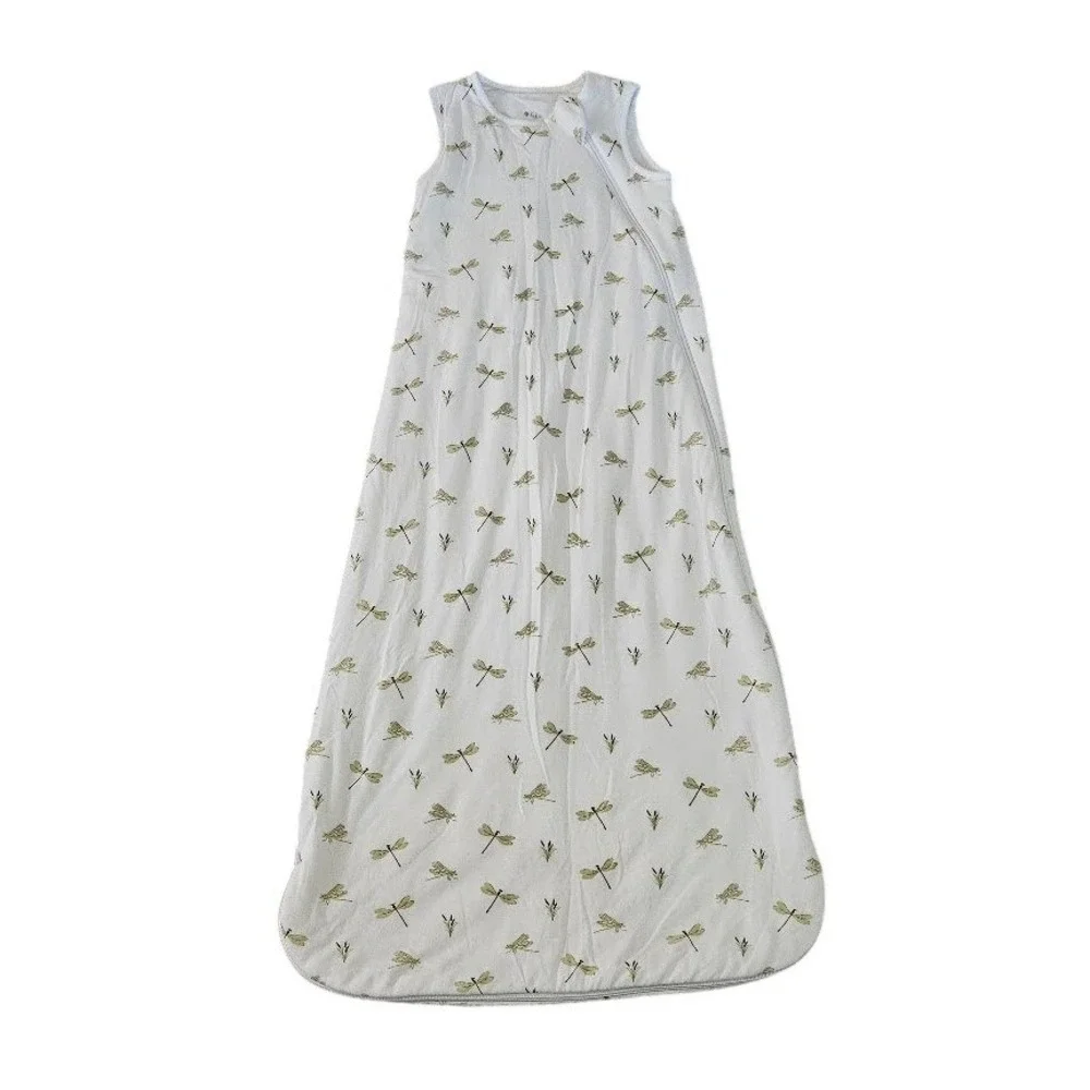 Kyte Baby Dragonfly Bamboo Sleep Bag 1.0 TOG White Green Size Large Wearable